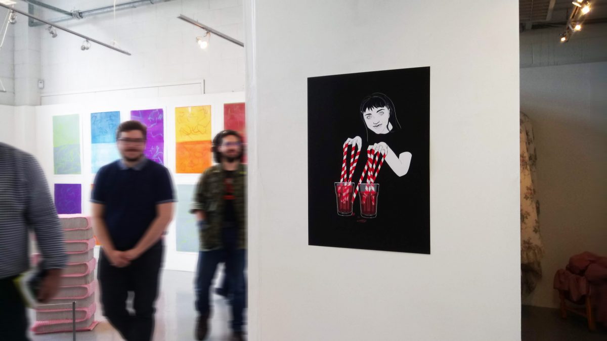 Digital drawings exhibited at SYZYGY Fine Art Degree Show, Leeds Arts University, Leeds, 2018